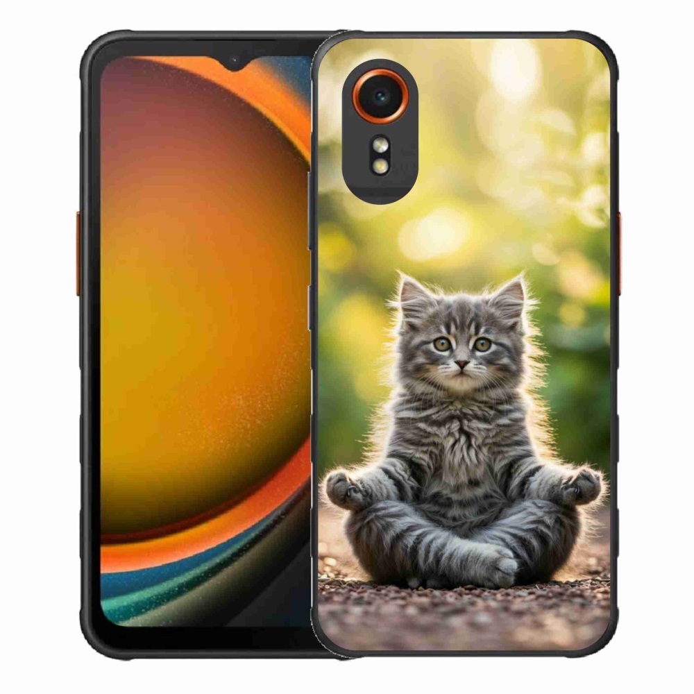 Gél borítás mmCase Samsung Galaxy Xcover 7 készülékhez - meditáló cica