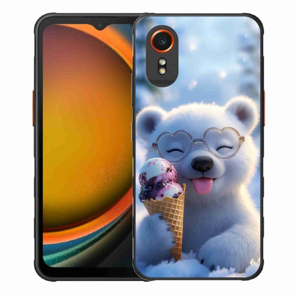 Gél borítás mmCase Samsung Galaxy Xcover 7 készülékhez - mackó fagylalttal