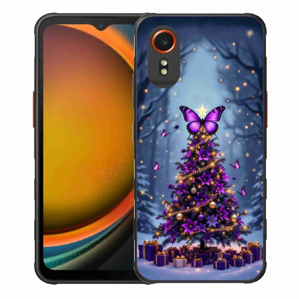 Gél borítás mmCase Samsung Galaxy Xcover 7 - pillangó karácsonyfa