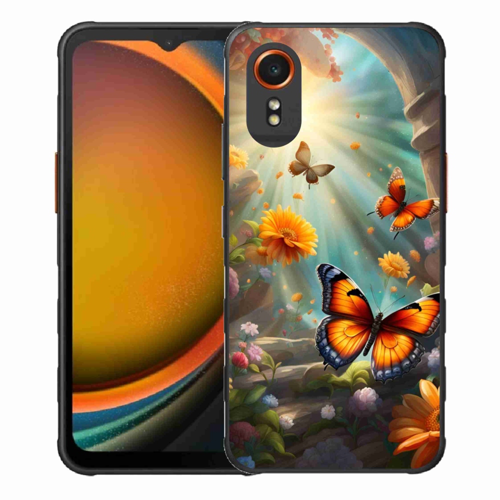 Gél borítás mmCase Samsung Galaxy Xcover 7 - pillangó kert 2