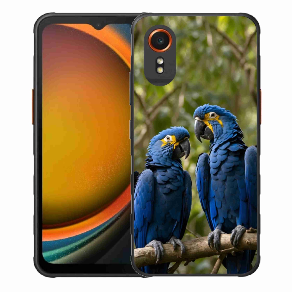 Gél borítás mmCase Samsung Galaxy Xcover 7 készülékhez - papagáj duó