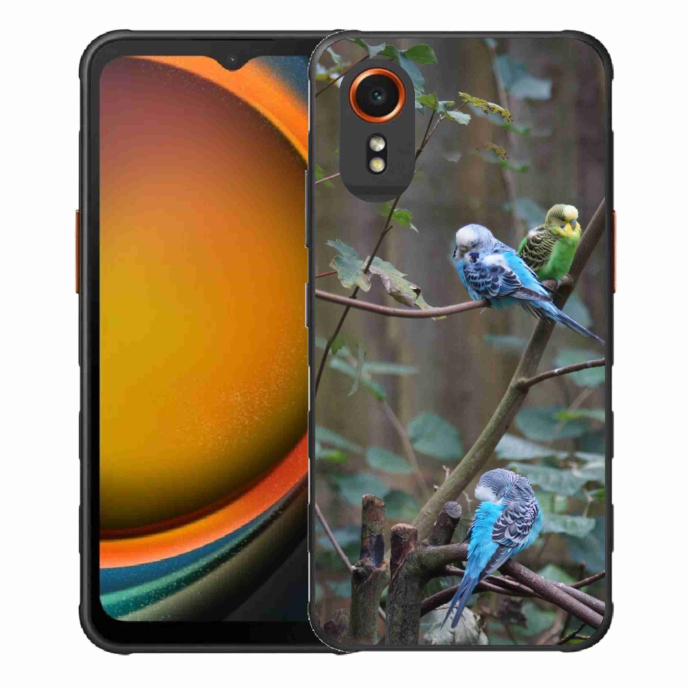 Gél borító mmCase Samsung Galaxy Xcover 7 készülékhez - papagájok az ágon