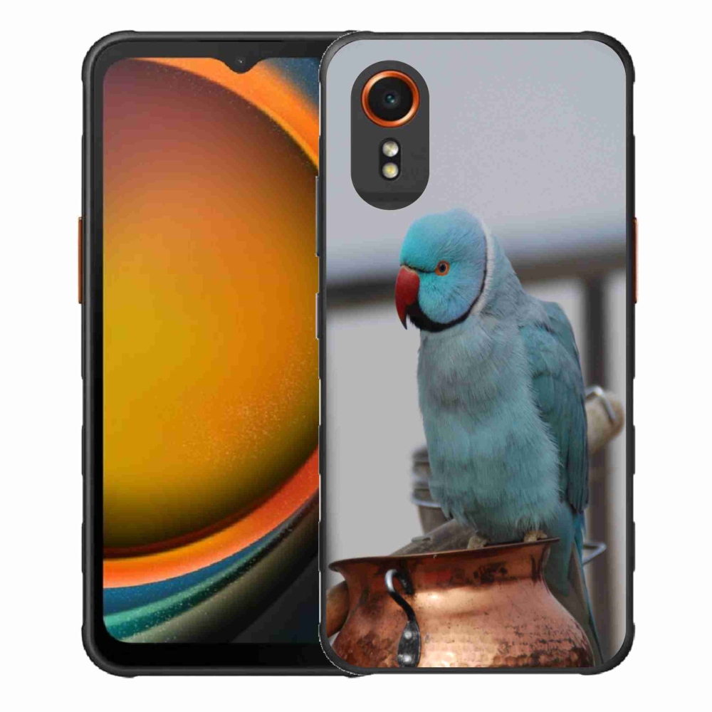 Zselés borítás mmCase Samsung Galaxy Xcover 7 készülékhez - papagáj alexander kék