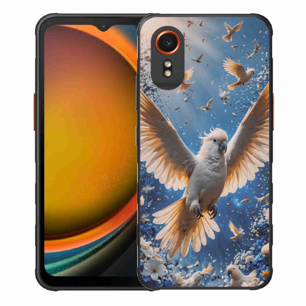 Gél borítás mmCase Samsung Galaxy Xcover 7 készülékhez - papagáj kakadu