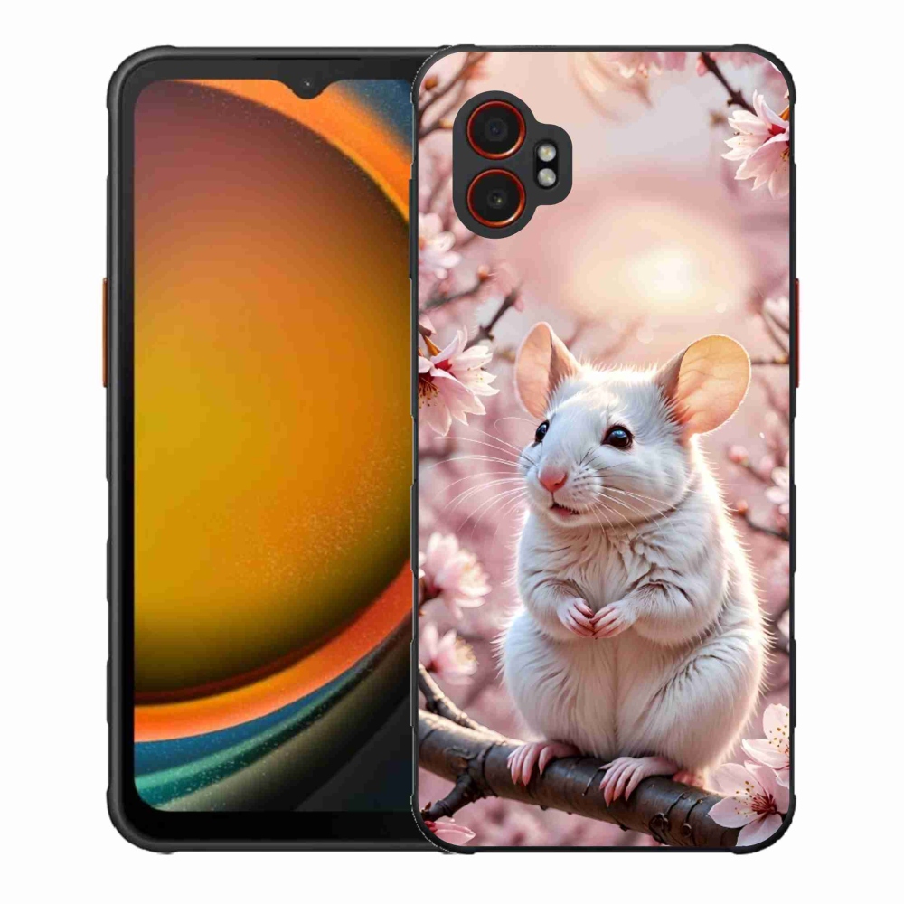 Gél borítás mmCase Samsung Galaxy Xcover 7 Pro - fehér egér az ágon