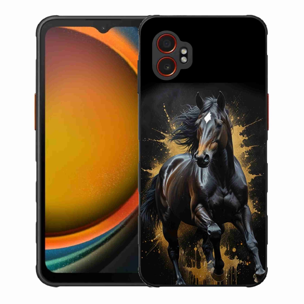 Zselés borítás mmCase Samsung Galaxy Xcover 7 Pro készülékhez - elegáns fekete ménes