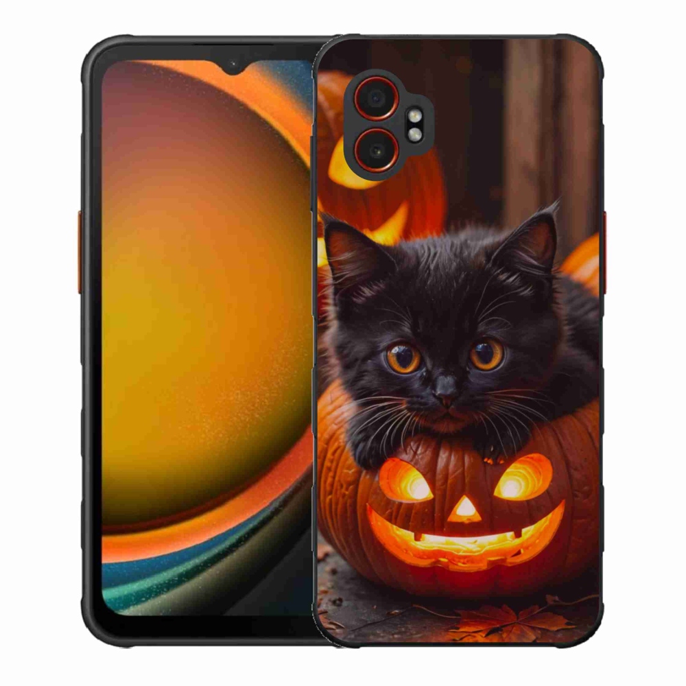 Gél borítás mmCase Samsung Galaxy Xcover 7 Pro készülékhez - cica és sütőtök