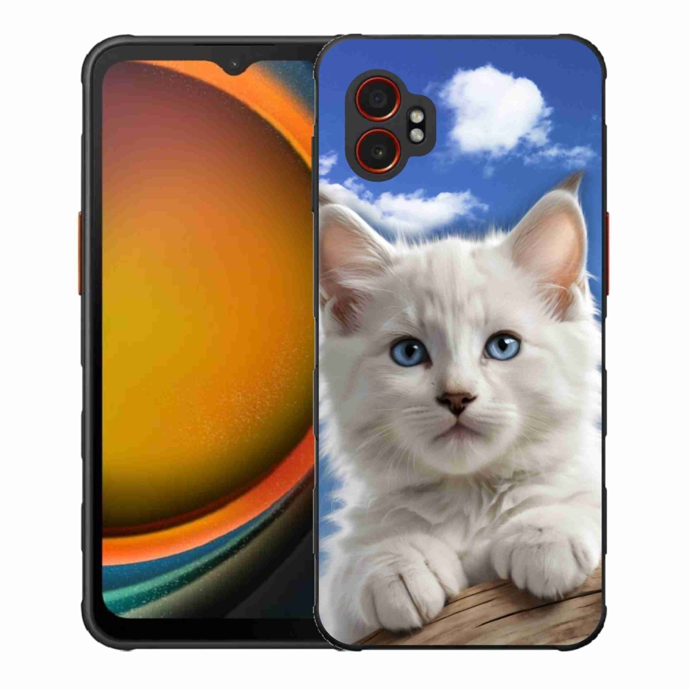 Gél borítás mmCase Samsung Galaxy Xcover 7 Pro készülékhez - cica és felhők
