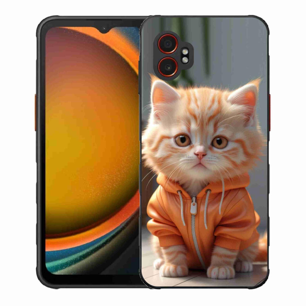 Gél borítás mmCase Samsung Galaxy Xcover 7 Pro készülékhez - cica melegítőben