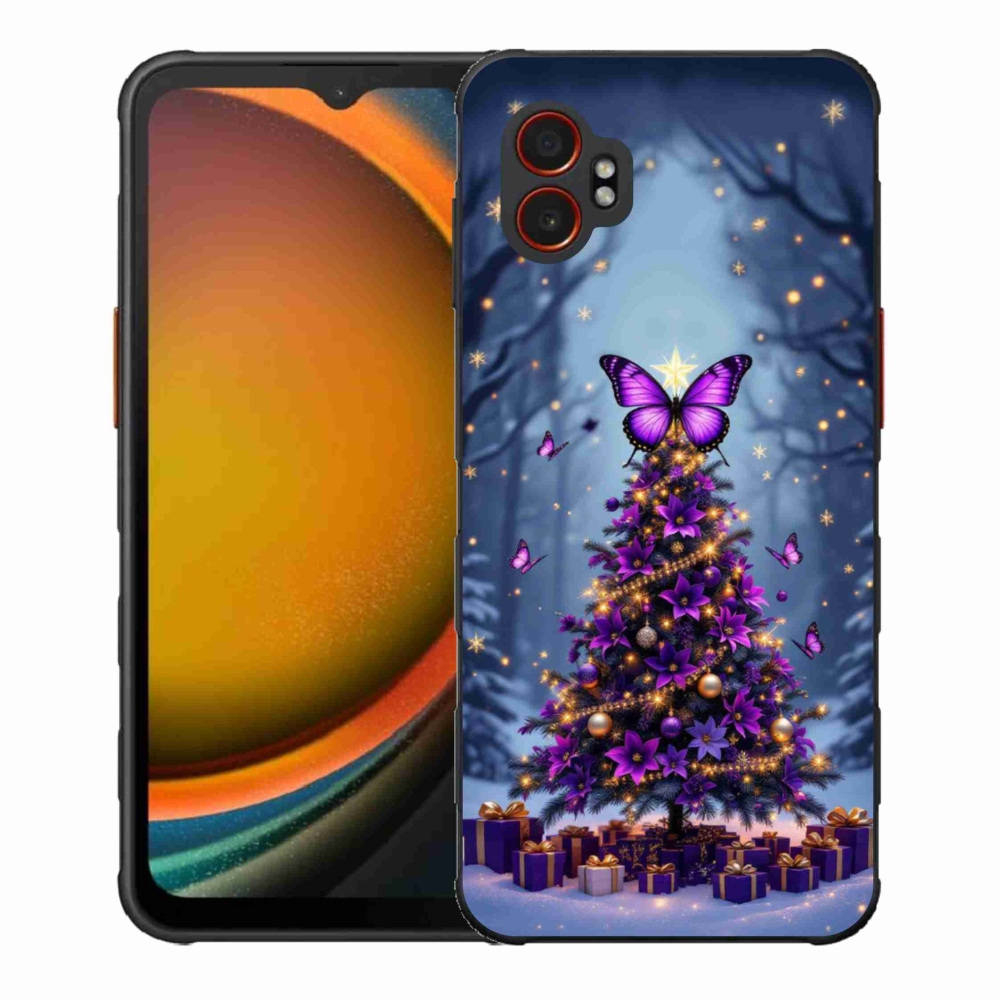 Gél borítás mmCase Samsung Galaxy Xcover 7 Pro - pillangó karácsonyfa
