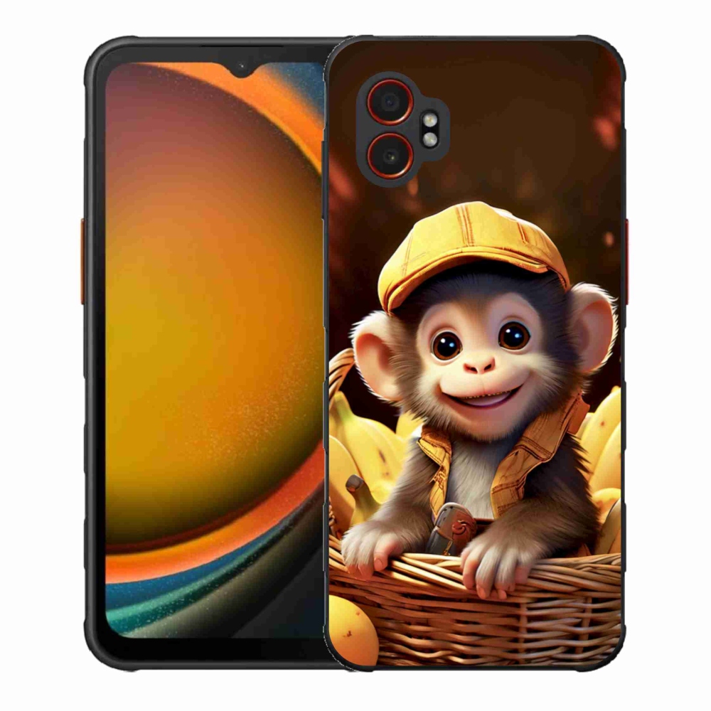 Zselés borítás mmCase Samsung Galaxy Xcover 7 Pro készülékhez - majom a kosárban