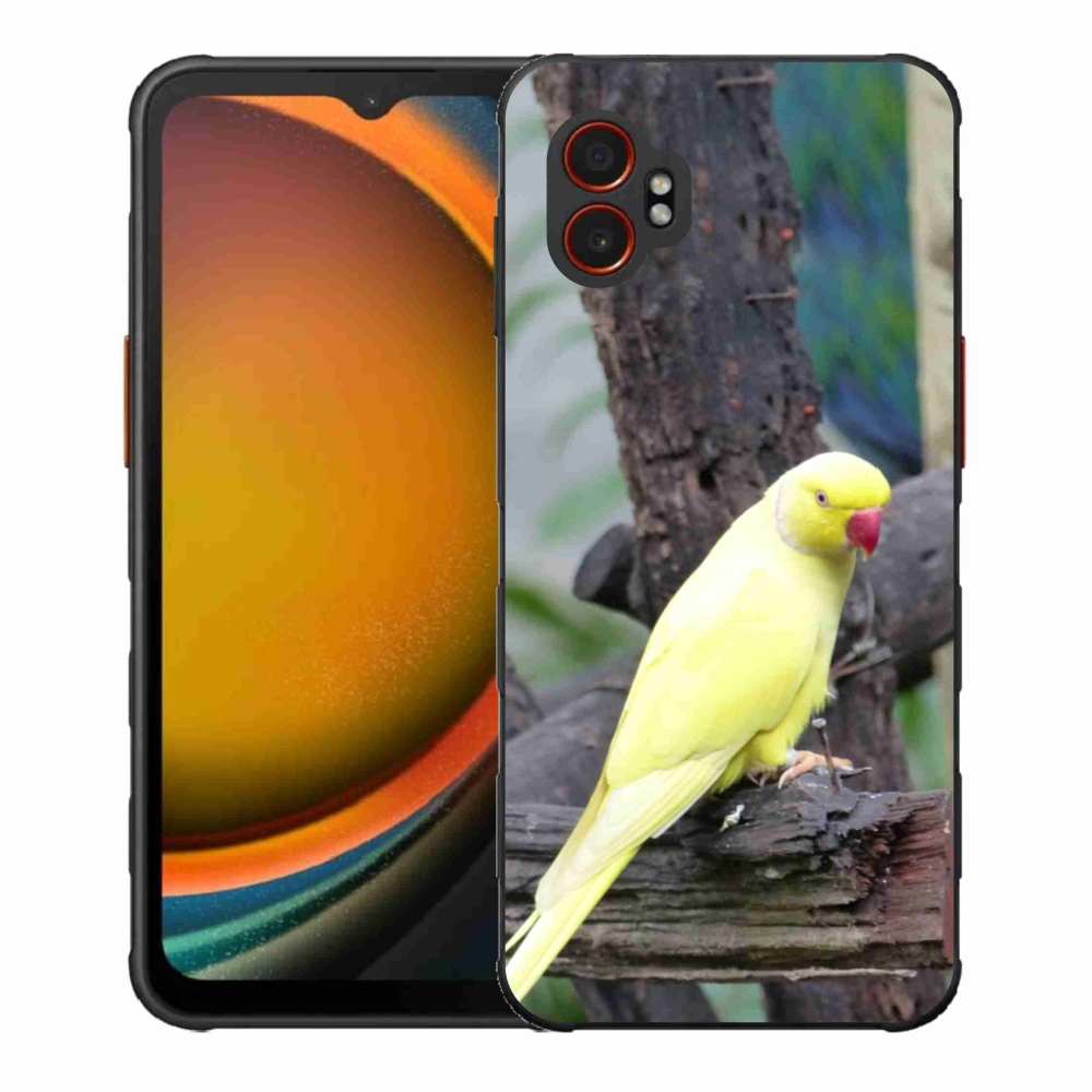 Zselés borítás mmCase Samsung Galaxy Xcover 7 Pro - papagáj alexander sárga