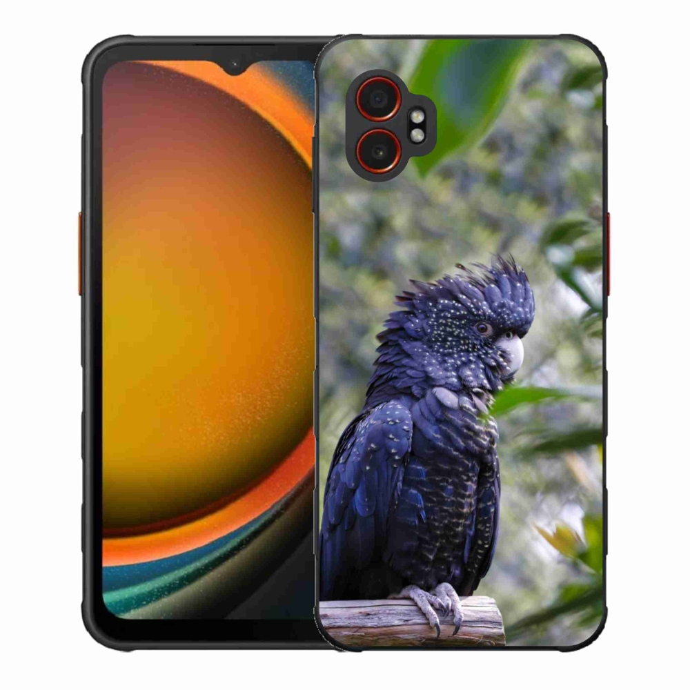 Gél borítás mmCase Samsung Galaxy Xcover 7 Pro készülékhez - papagáj kakadu fekete