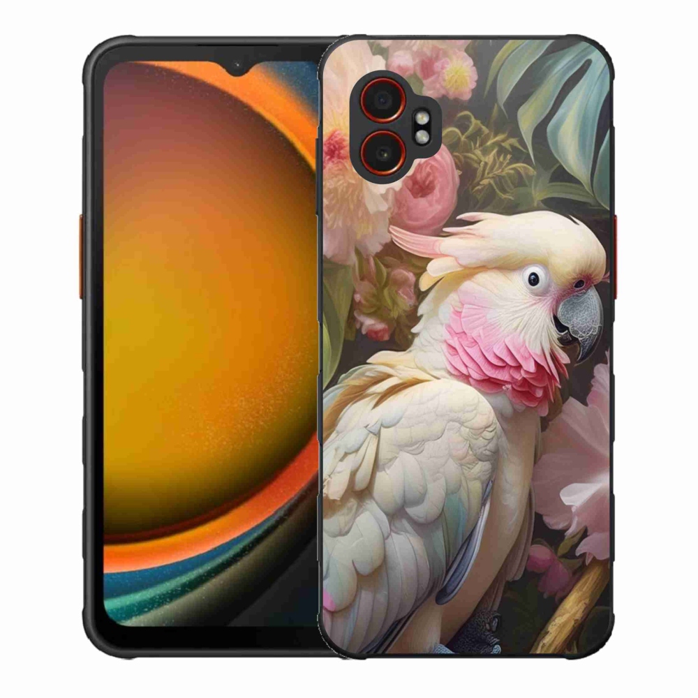 Zselés borítás mmCase Samsung Galaxy Xcover 7 Pro - papagáj kakadu rózsaszín 2