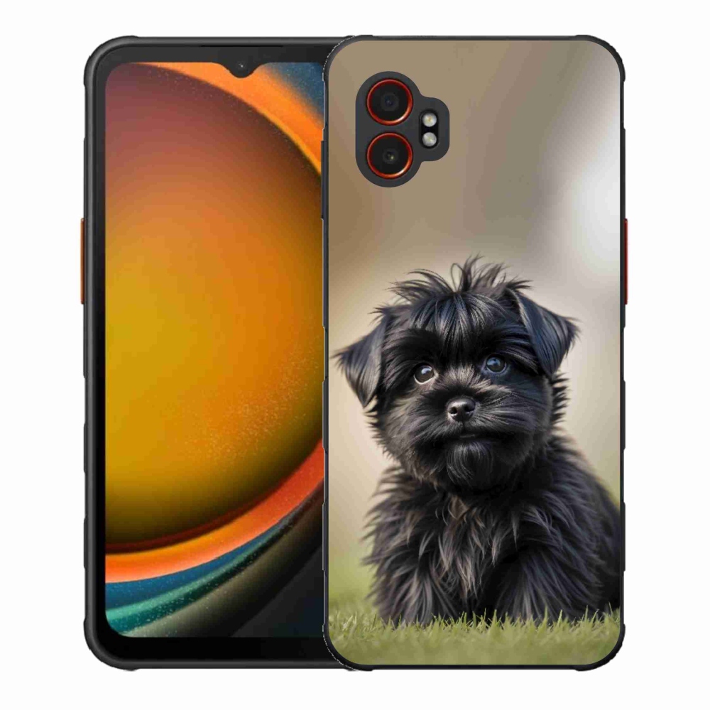 Zselés borítás mmCase Samsung Galaxy Xcover 7 Pro - aranyos fekete kutya