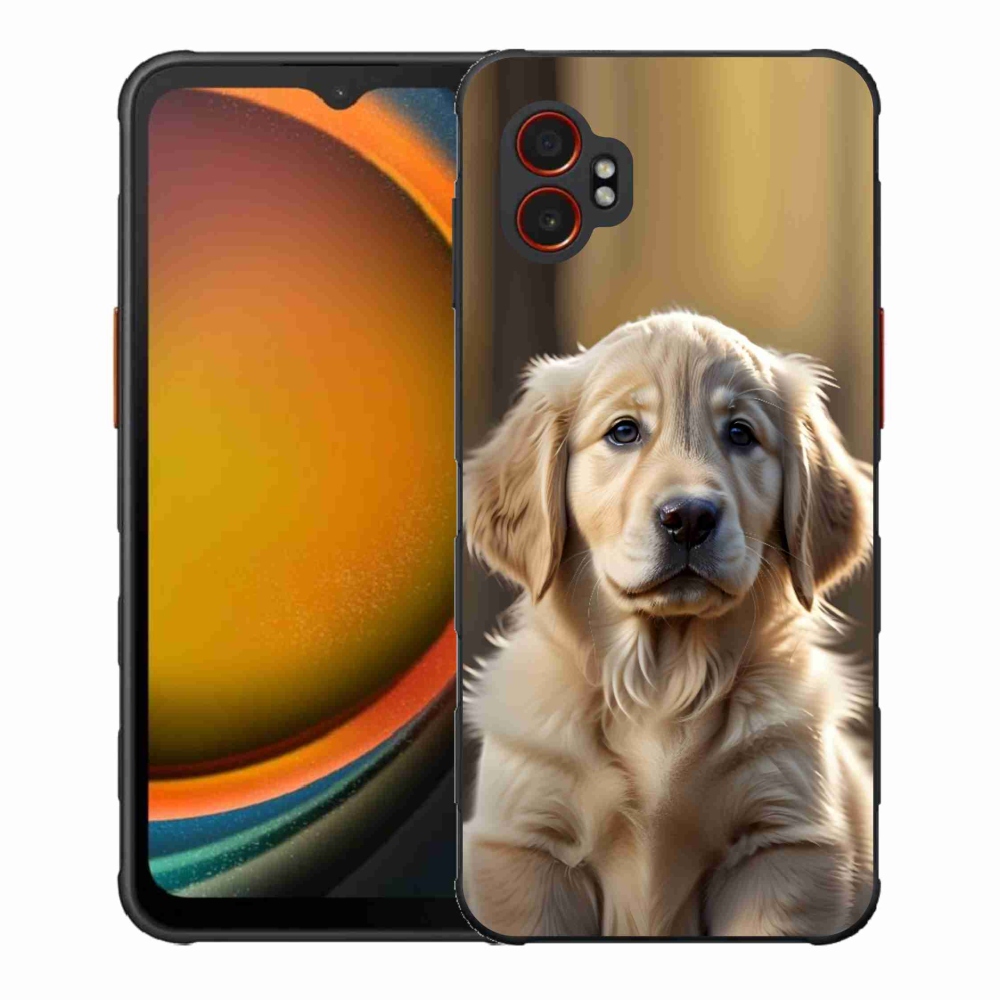 Gél borítás mmCase Samsung Galaxy Xcover 7 Pro készülékhez - aranyos arany retriever