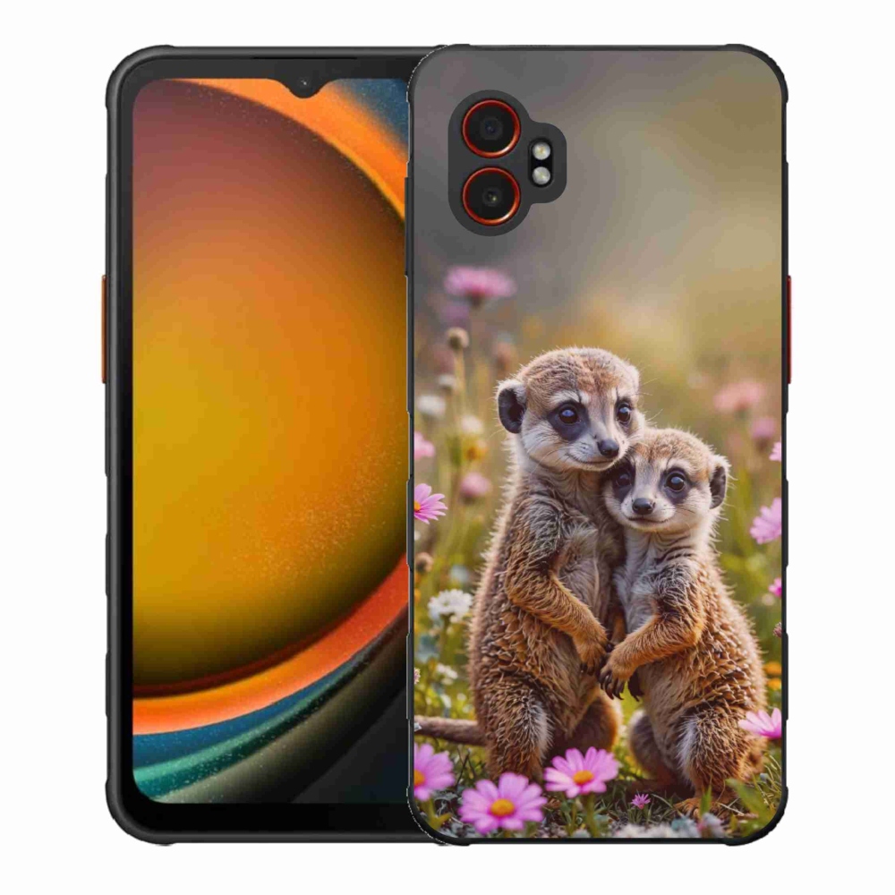 Zselés borítás mmCase Samsung Galaxy Xcover 7 Pro - szurikátás duó számára