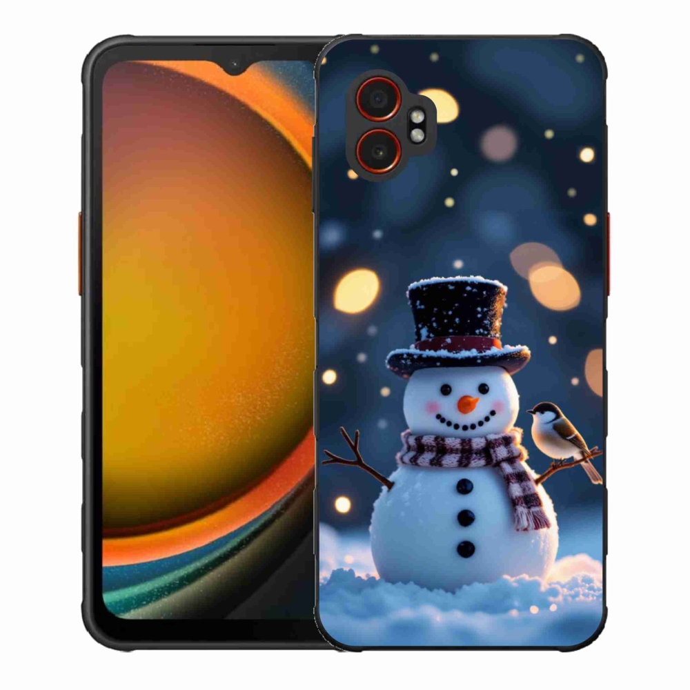 Gél borítás mmCase Samsung Galaxy Xcover 7 Pro - karácsonyi hóemberhez