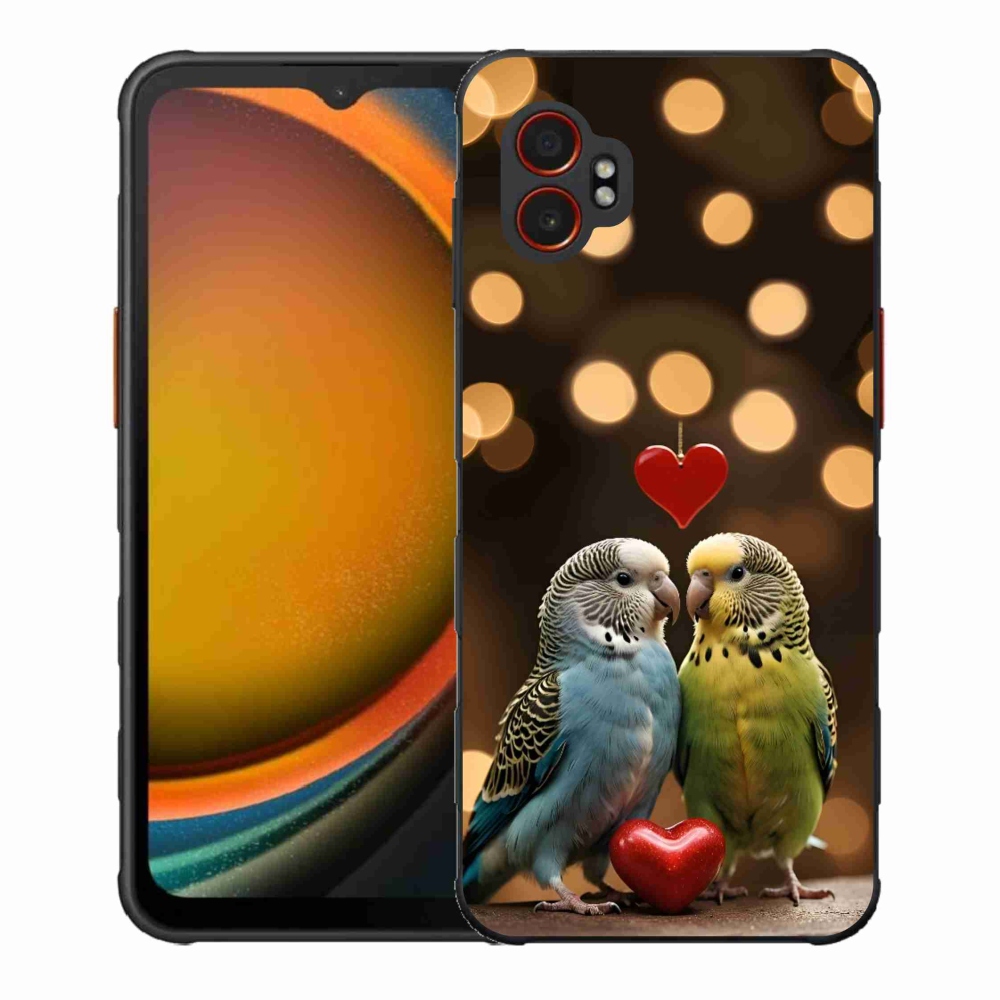 Gél borítás mmCase Samsung Galaxy Xcover 7 Pro készülékhez - szerelmes papagájok