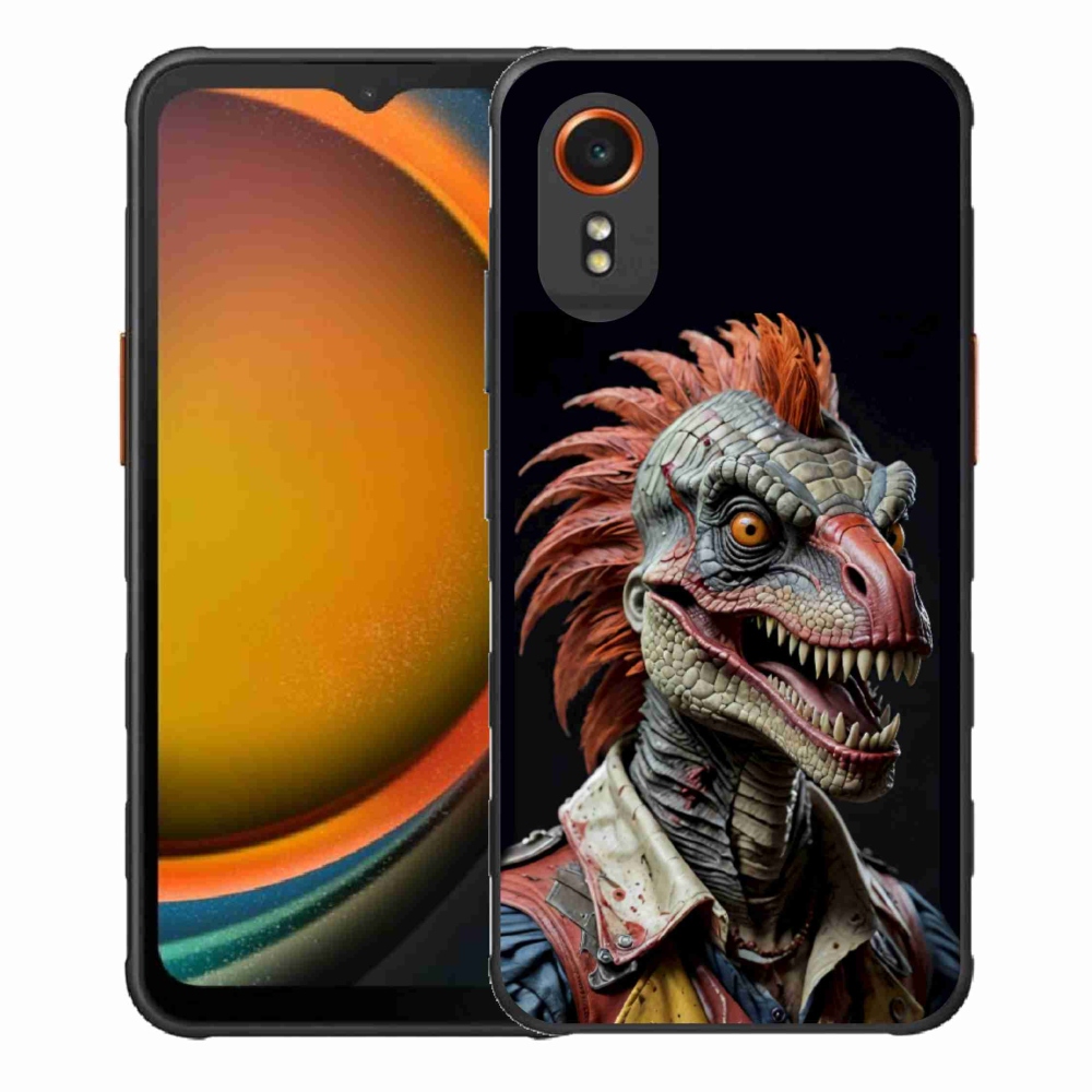 Gél borítás mmCase Samsung Galaxy Xcover 7 készülékhez - punk dinoszaurusz
