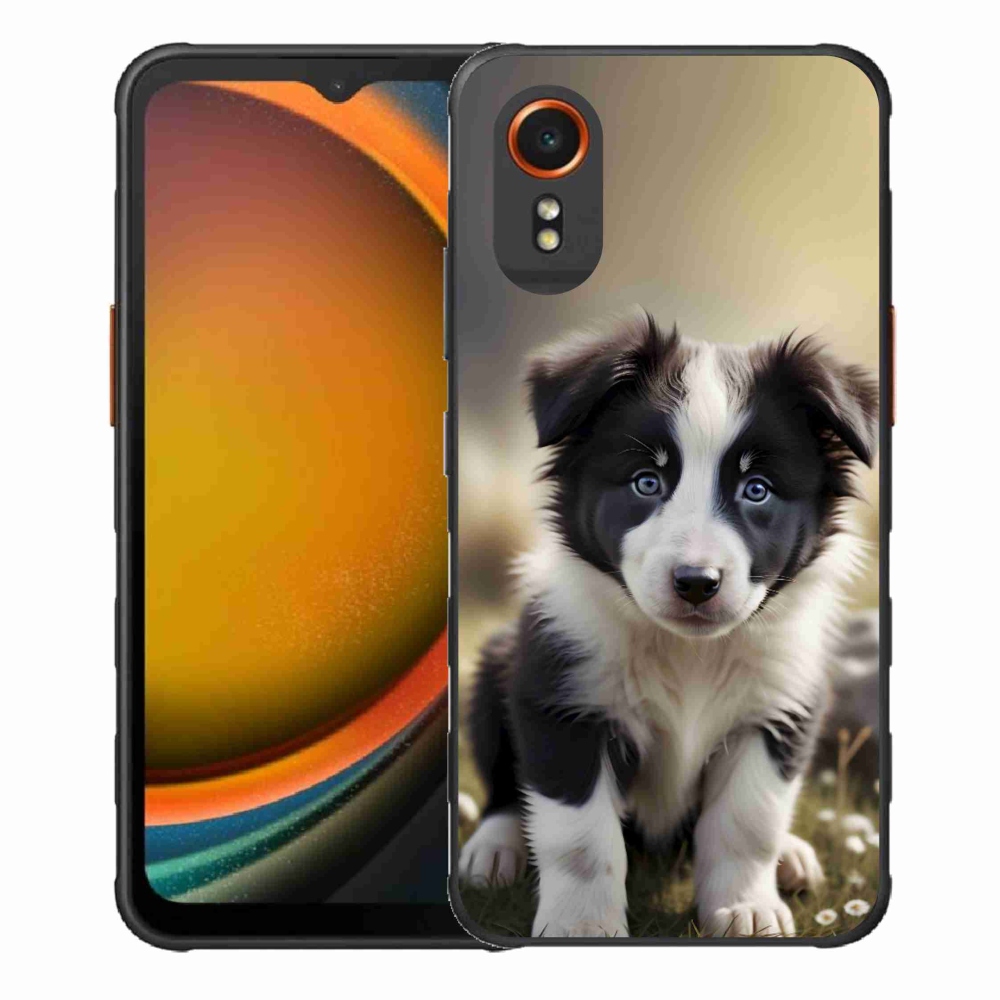 Gél borítás mmCase Samsung Galaxy Xcover 7 készülékhez - aranyos border collie