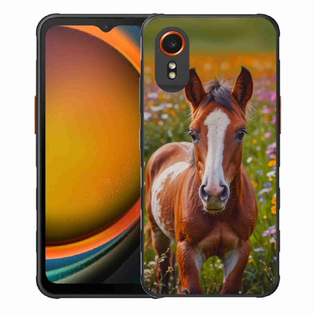 Gél borítás mmCase Samsung Galaxy Xcover 7 készülékhez - aranyos csikó