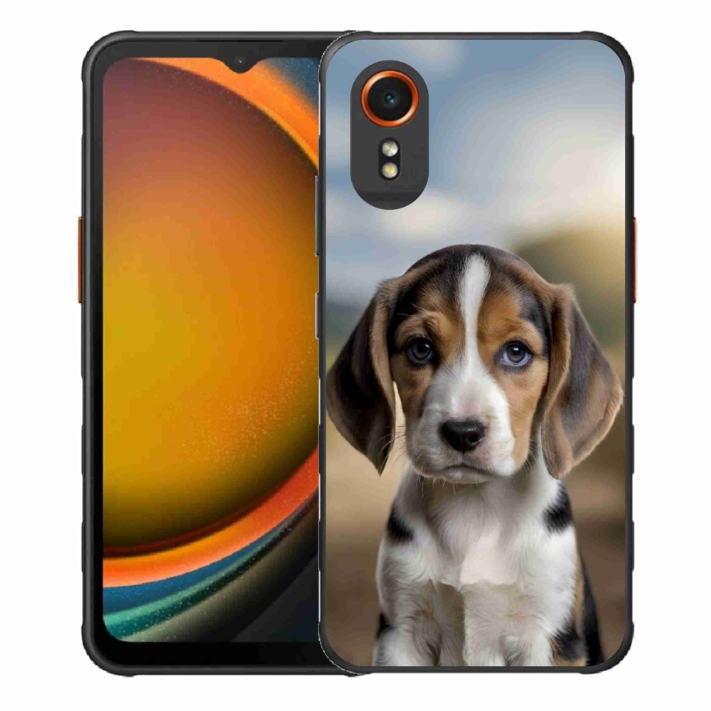 Gél borítás mmCase Samsung Galaxy Xcover 7 készülékhez - aranyos beagle