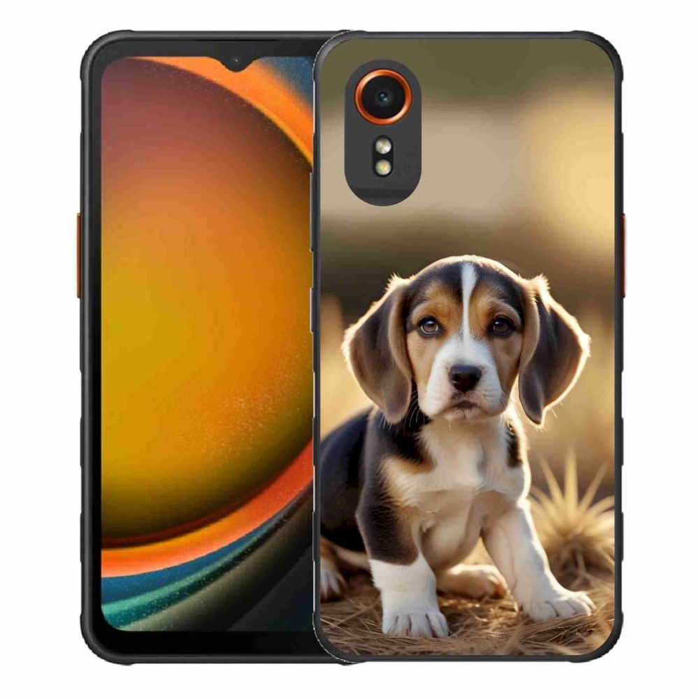 Gél borítás mmCase Samsung Galaxy Xcover 7 készülékhez - aranyos beagle