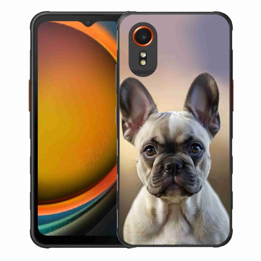 Gél borítás mmCase Samsung Galaxy Xcover 7 készülékhez - aranyos francia bulldog