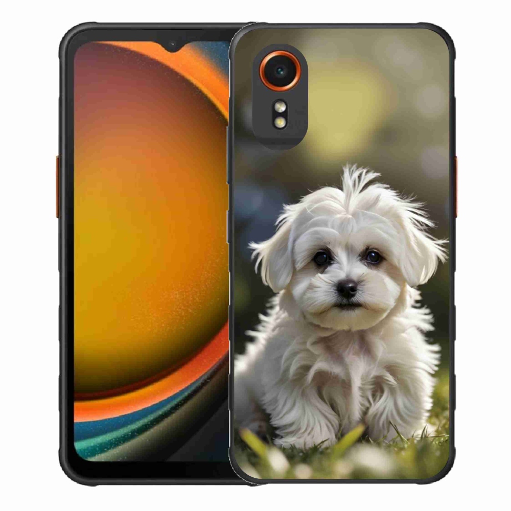 Gél borítás mmCase Samsung Galaxy Xcover 7 készülékhez - aranyos máltai kutya