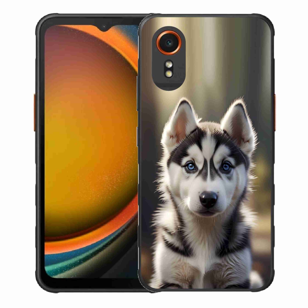 Gél borítás mmCase Samsung Galaxy Xcover 7 készülékhez - aranyos szibériai husky