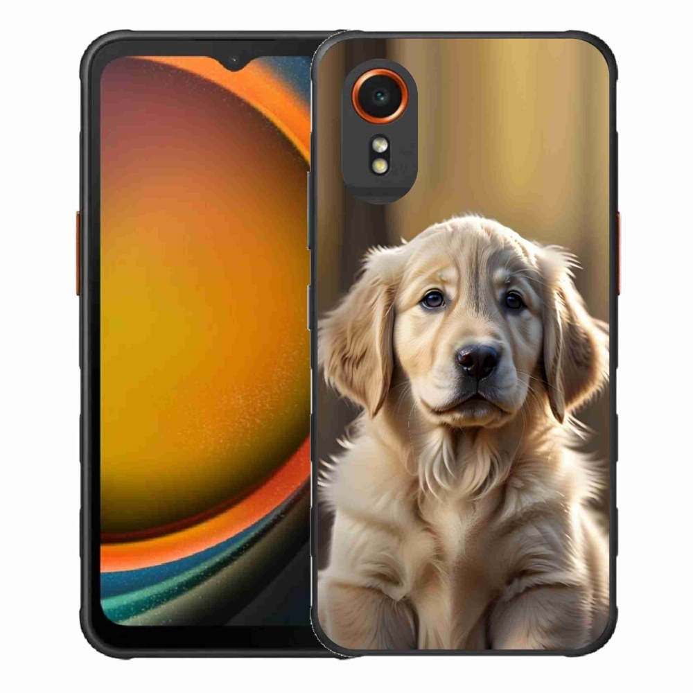 Gél borítás mmCase Samsung Galaxy Xcover 7 készülékhez - aranyos arany retriever