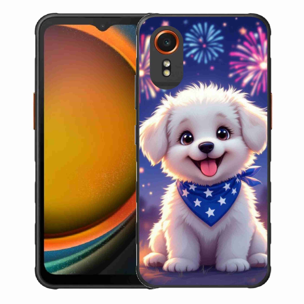 Gél borítás mmCase Samsung Galaxy Xcover 7 - ünnepi kölyökkutya