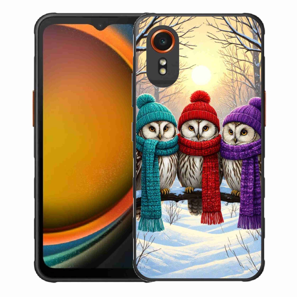 Gél borítás mmCase Samsung Galaxy Xcover 7 készülékhez - bagoly barátok