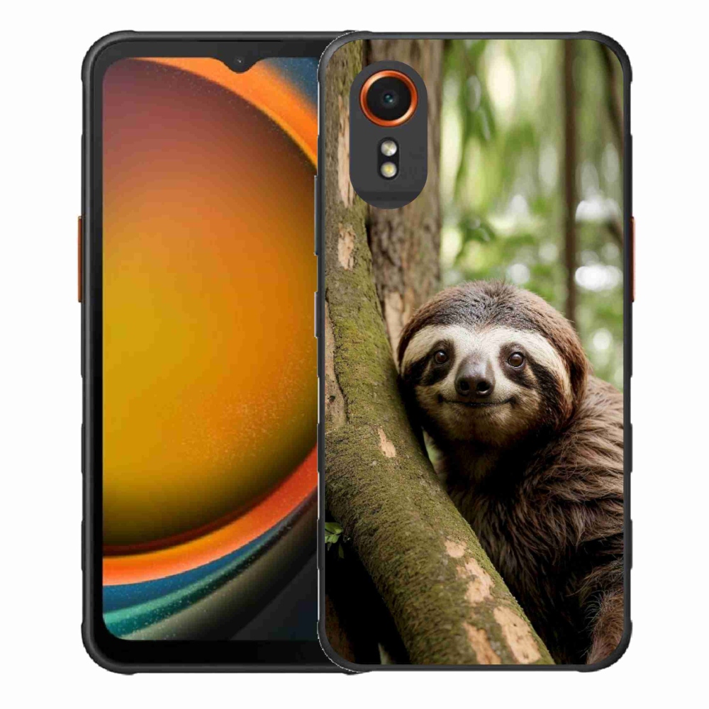 Gél borítás mmCase Samsung Galaxy Xcover 7 készülékhez - mosolygó lajhár