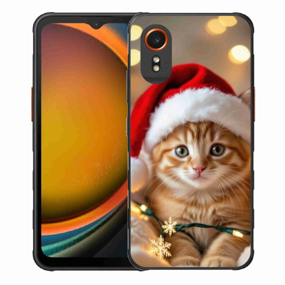 Gél borítás mmCase Samsung Galaxy Xcover 7 készülékhez - Karácsonyi cica