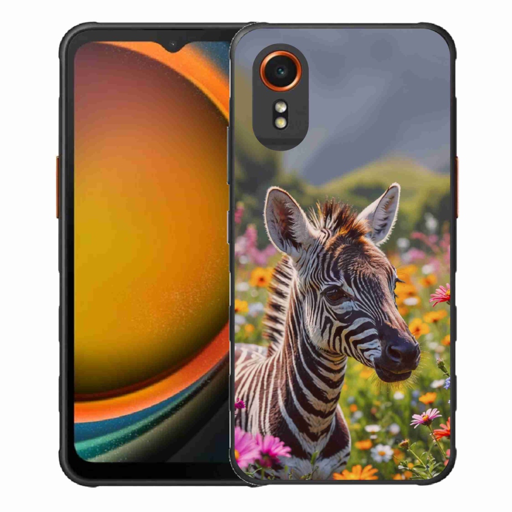 Zselés borítás mmCase Samsung Galaxy Xcover 7 készülékhez - zebra a réten