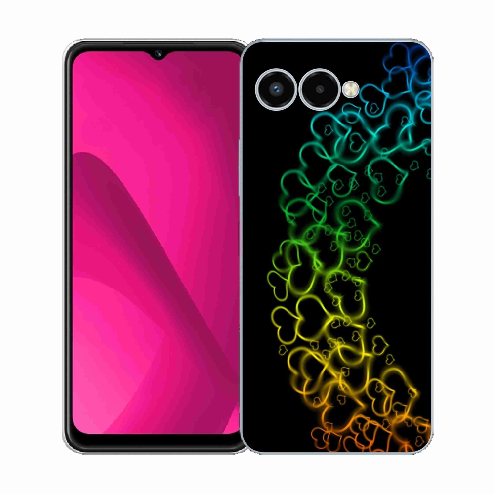 Zselés borítás mmCase a T-Mobile T Phone 3 készülékhez - színes szívek