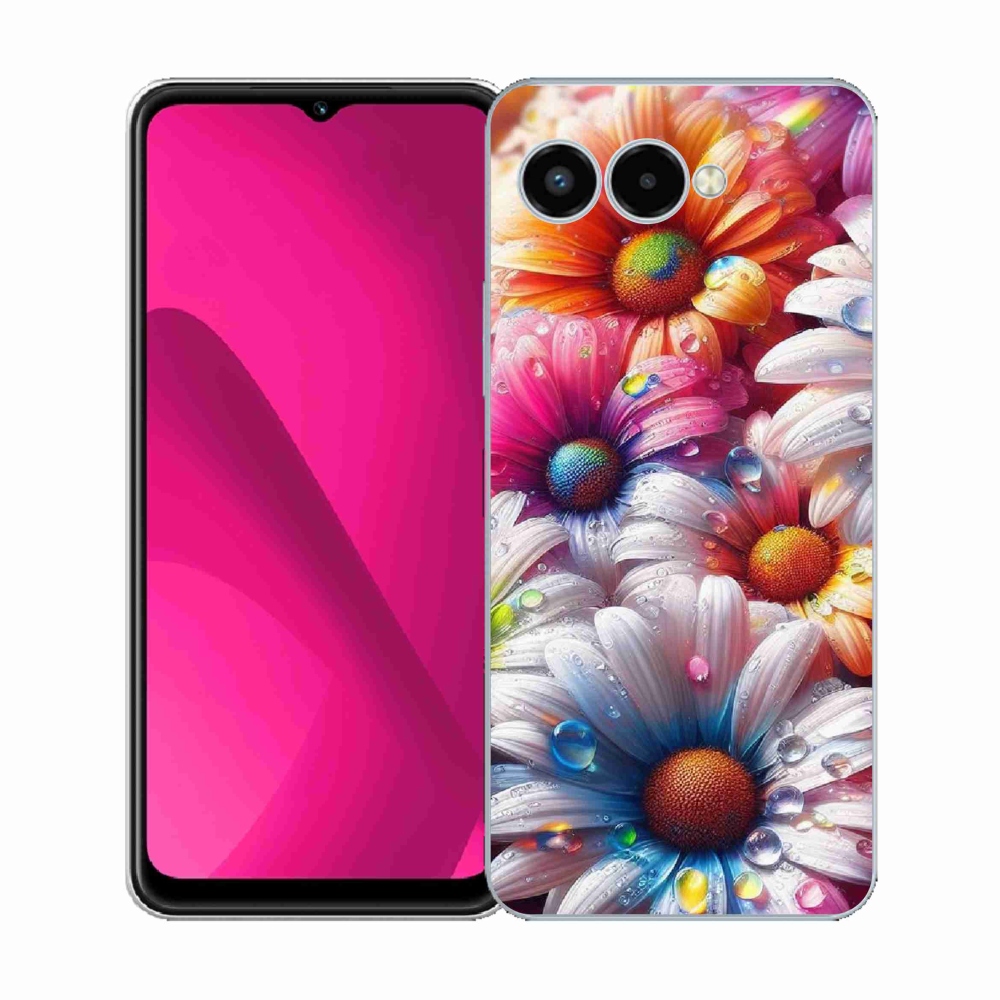 Zselés borítás mmCase a T-Mobile T Phone 3 készülékhez - színes margaréták