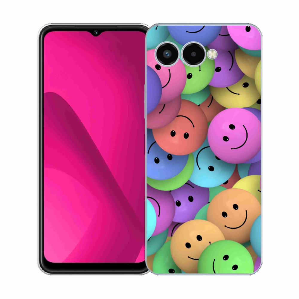 Zselés borítás mmCase a T-Mobile T Phone 3 készülékhez - színes smiley-k
