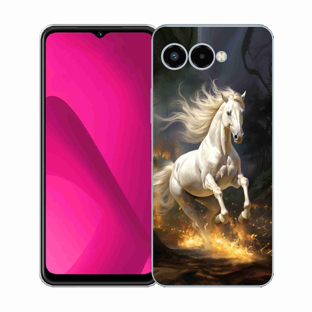 Zselés borítás mmCase a T-Mobile T Phone 3 készülékhez - fehér ló 2