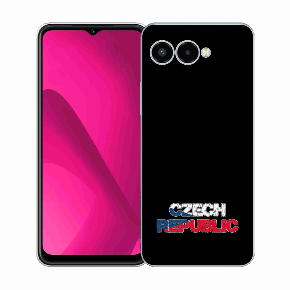 Zselés borítás mmCase a T-Mobile T Phone 3 készülékhez - Csehország fekete háttér