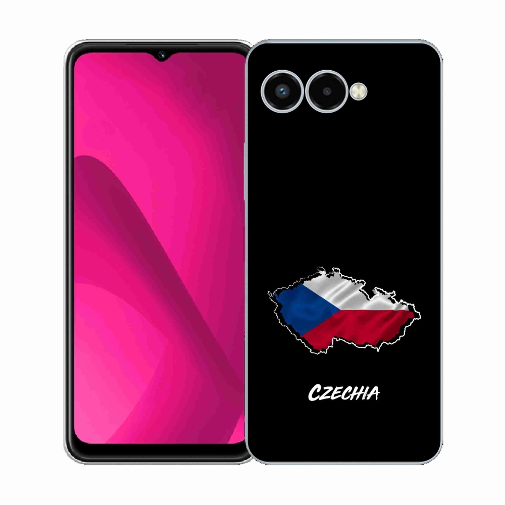 Zselés borítás mmCase a T-Mobile T Phone 3 készülékhez - Csehország fekete háttér