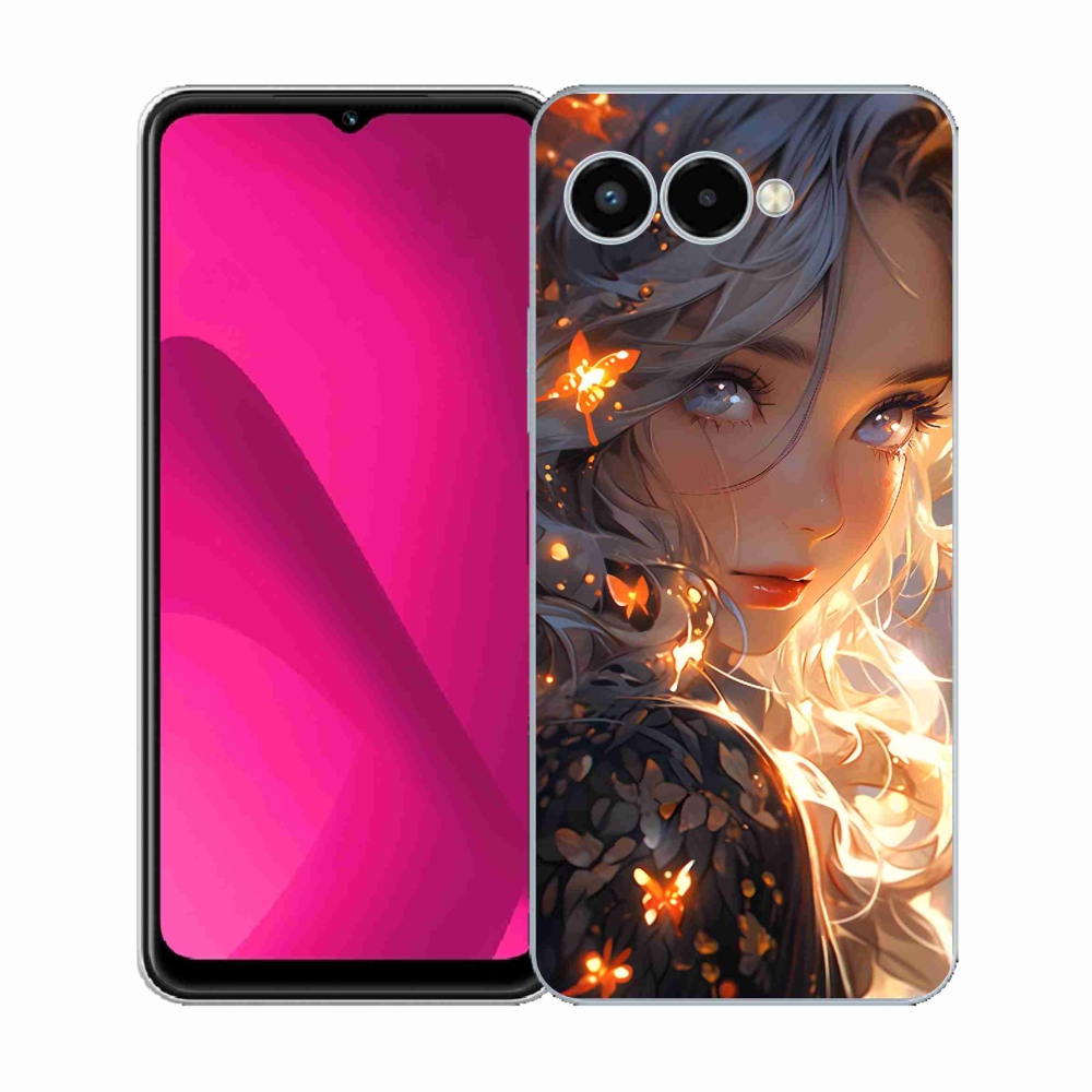 Zselés borító mmCase a T-Mobile T Phone 3 készülékhez - lány és pillangók