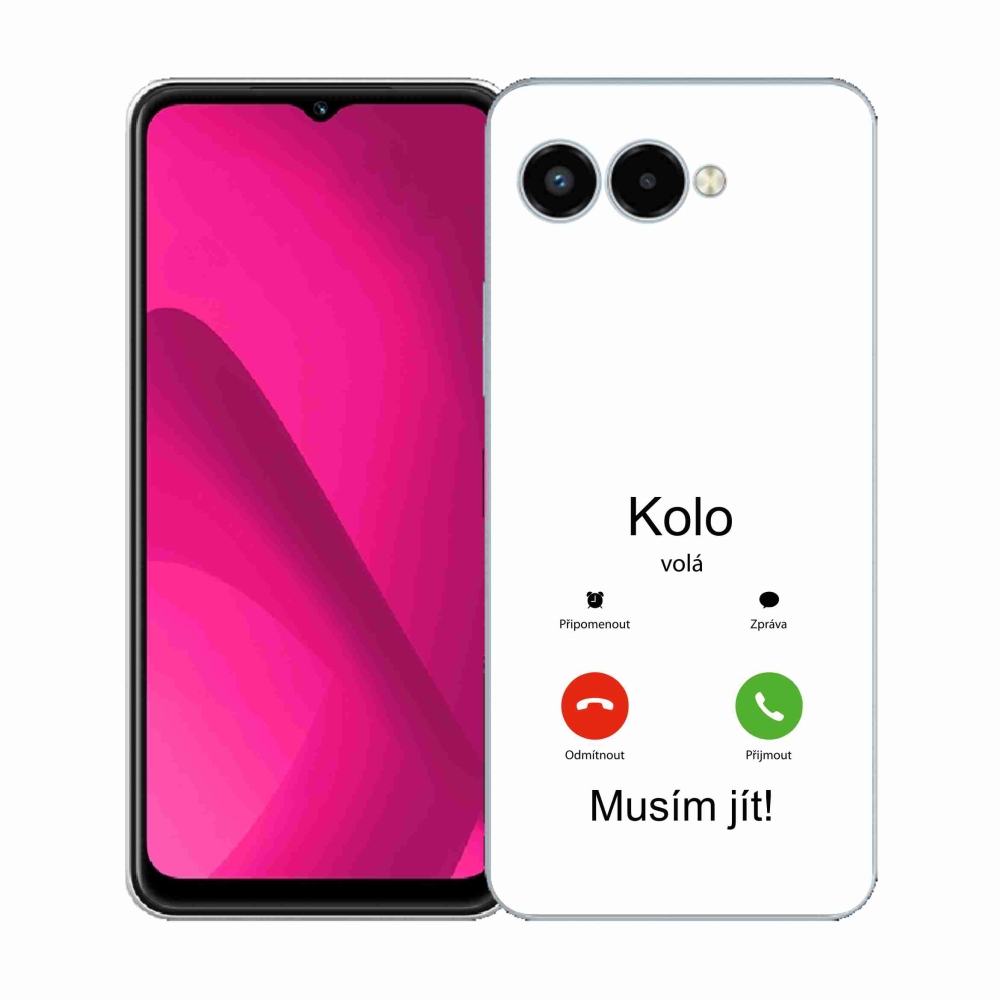 Gél borítás mmCase a T-Mobile T Phone 3 készülékhez - kerék hívások fehér háttérrel