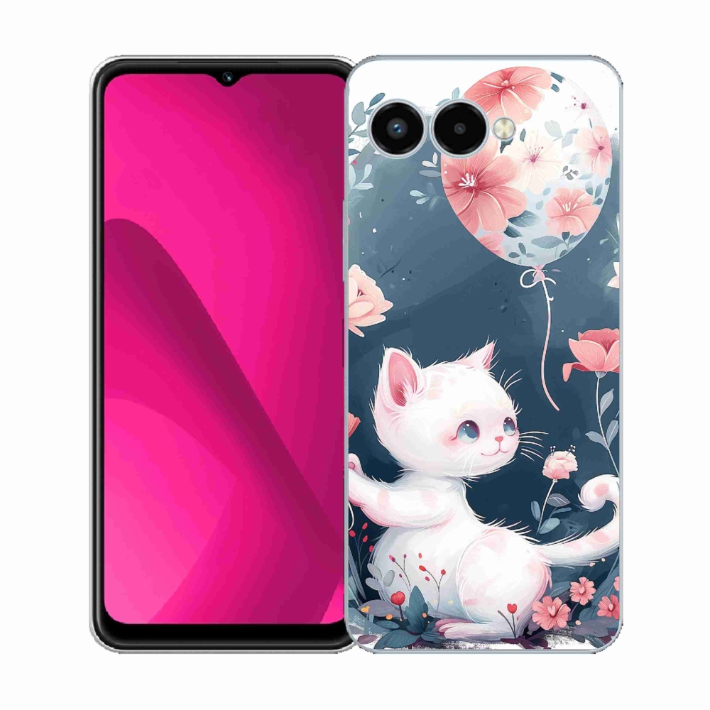 Zselés borítás mmCase a T-Mobile T Phone 3 készülékhez - cica lufival