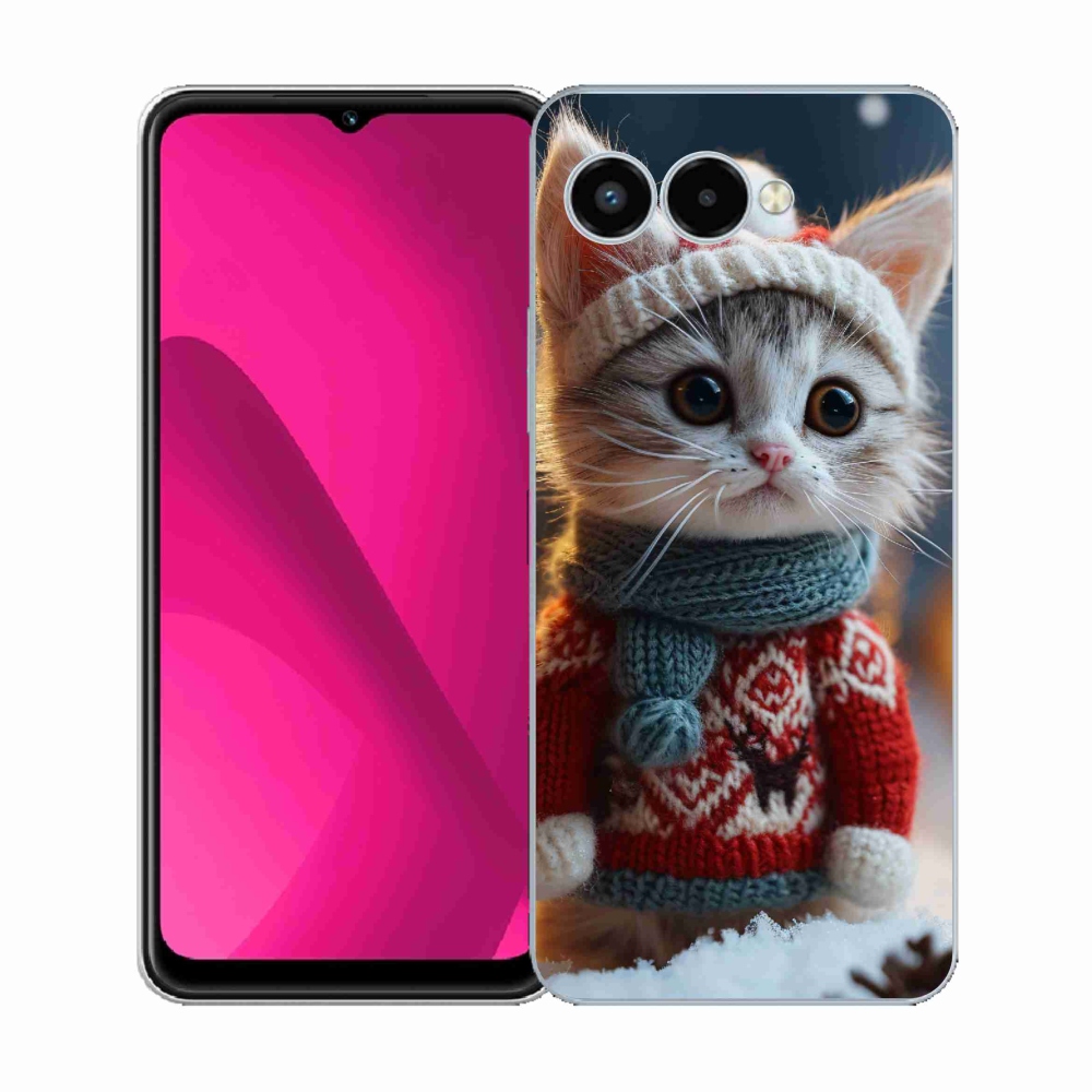 Zselés borítás mmCase a T-Mobile T Phone 3-hoz - cica pulóverben