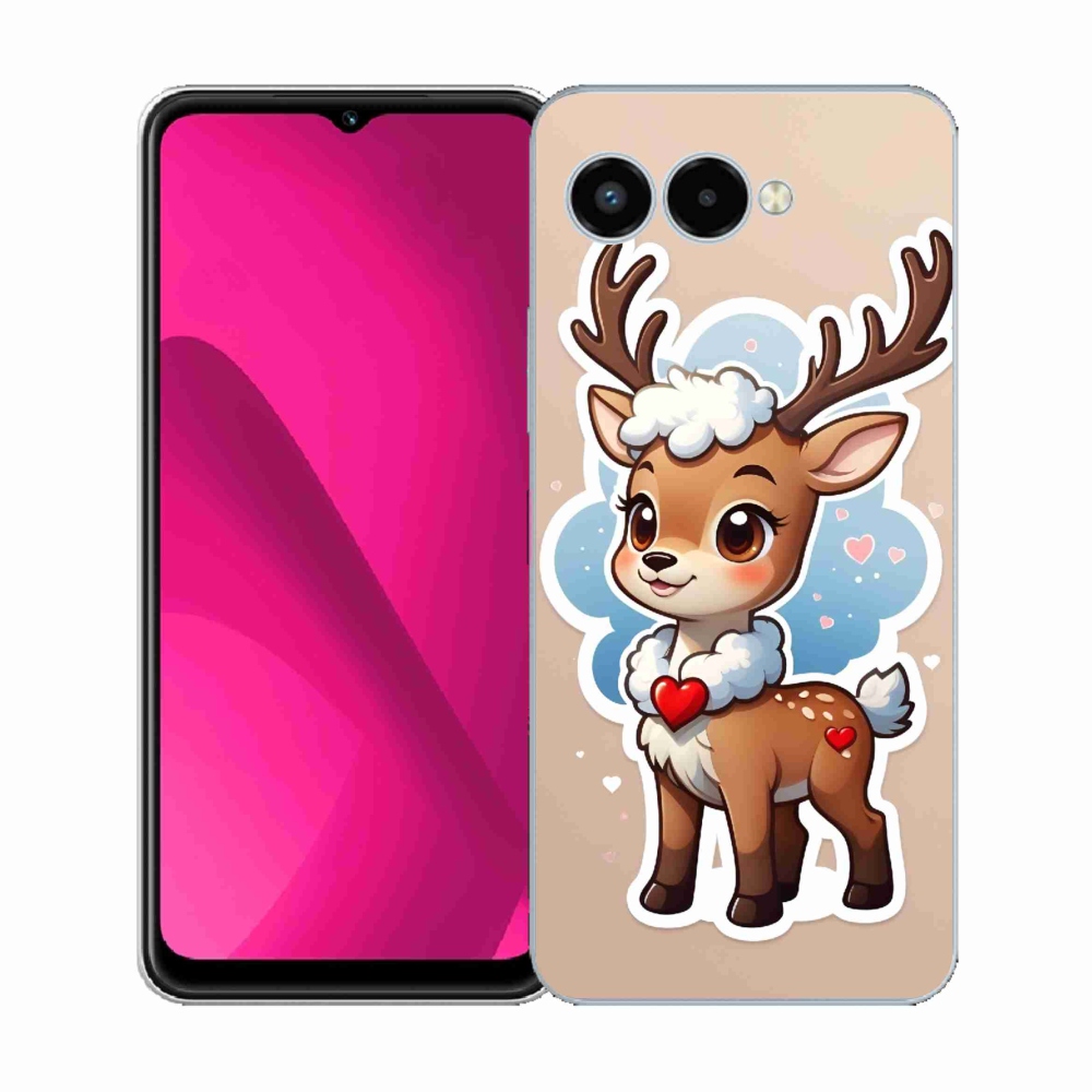 Zselés borítás mmCase a T-Mobile T Phone 3 készülékhez - rajzolt rénszarvas