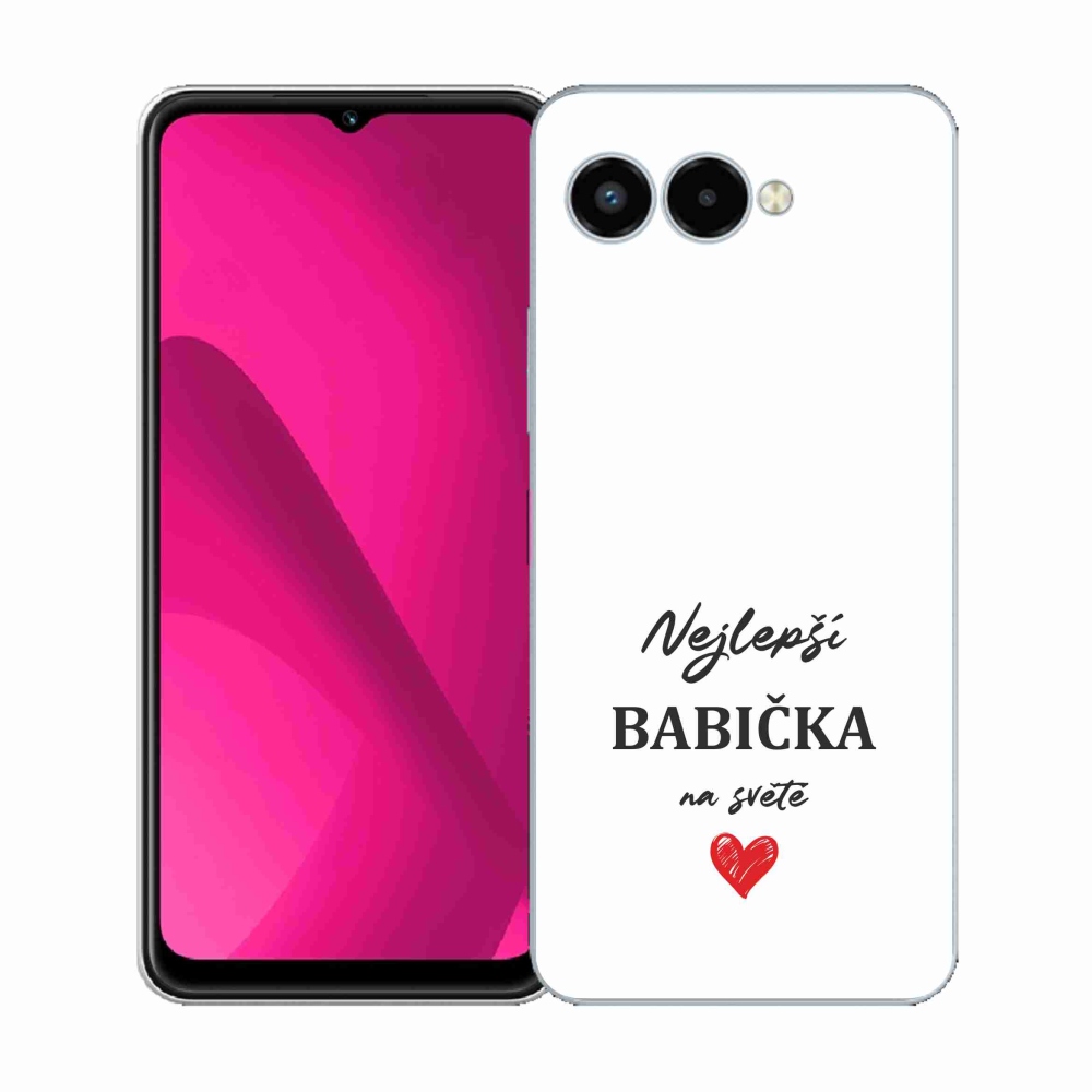 Gél borító mmCase a T-Mobile T Phone 3 - Best Grandma 1 fehér háttérrel
