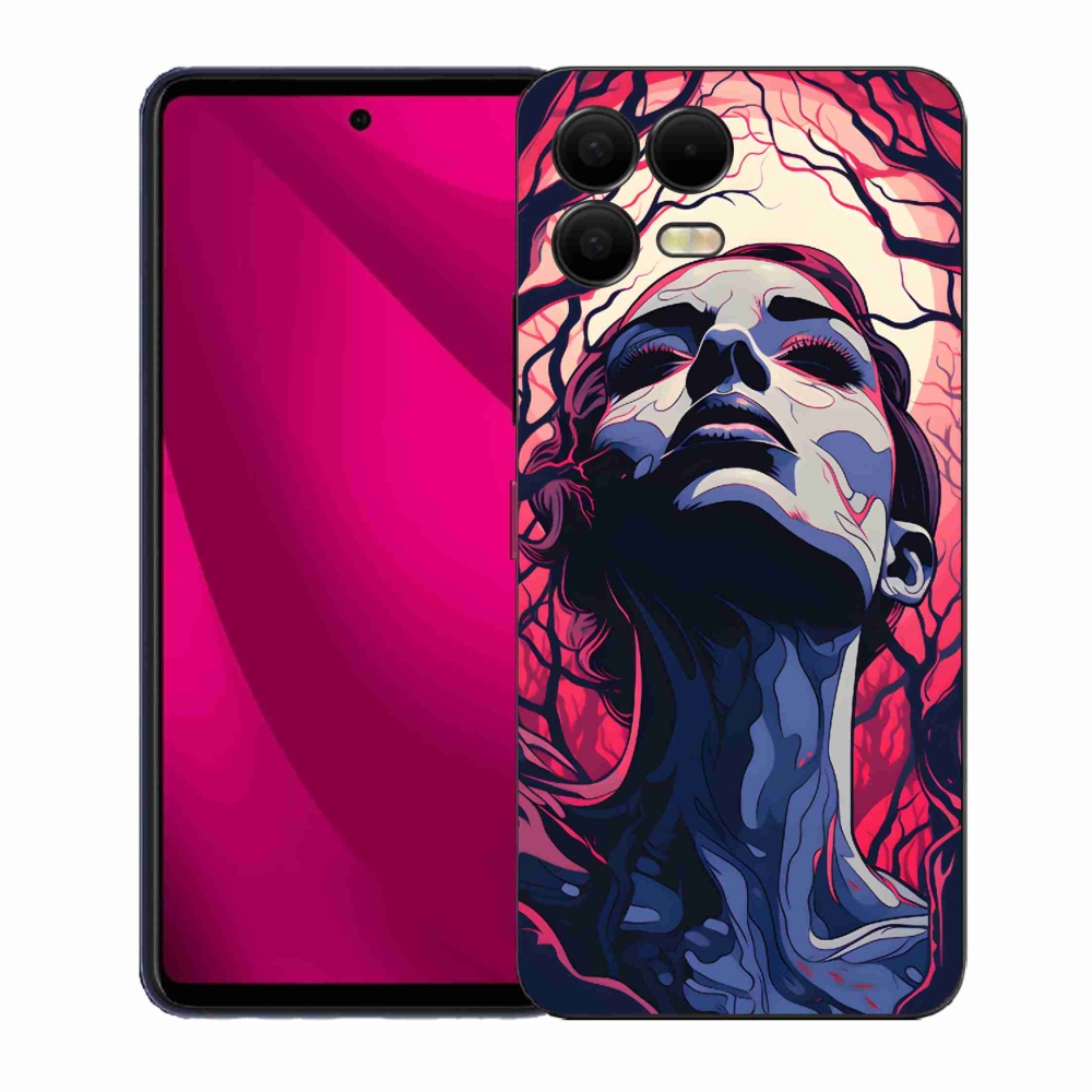 Zselés borító mmCase a T-Mobile T Phone 3 Pro készülékhez - absztrakt arc